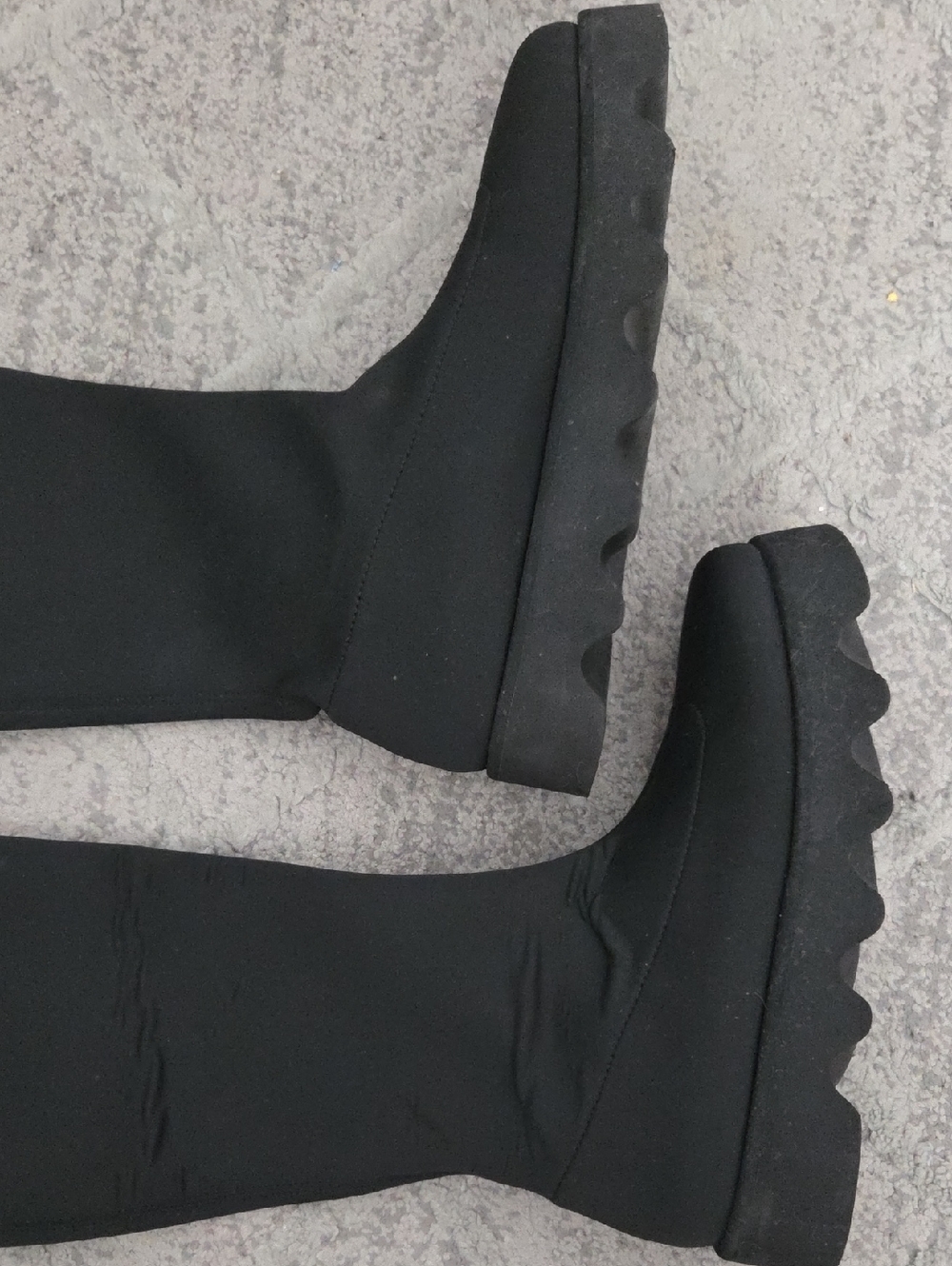Issey Miyake × UN Bounce over the knee boots Size 37 (US 7) Black 1.5" platform - Picture 9 of 9